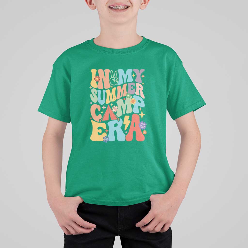 In My Summer Camp Era T Shirt For Kid Camper Retro Groovy Summer Vacation - Wonder Print Shop