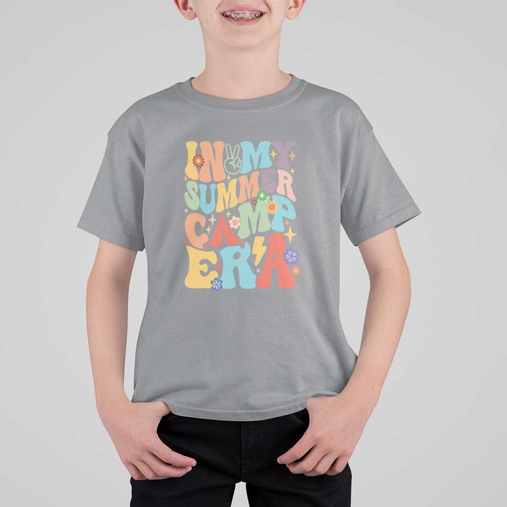 In My Summer Camp Era T Shirt For Kid Camper Retro Groovy Summer Vacation - Wonder Print Shop