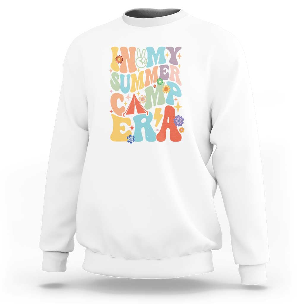 In My Summer Camp Era Sweatshirt Camper Retro Groovy Summer Vacation - Wonder Print Shop