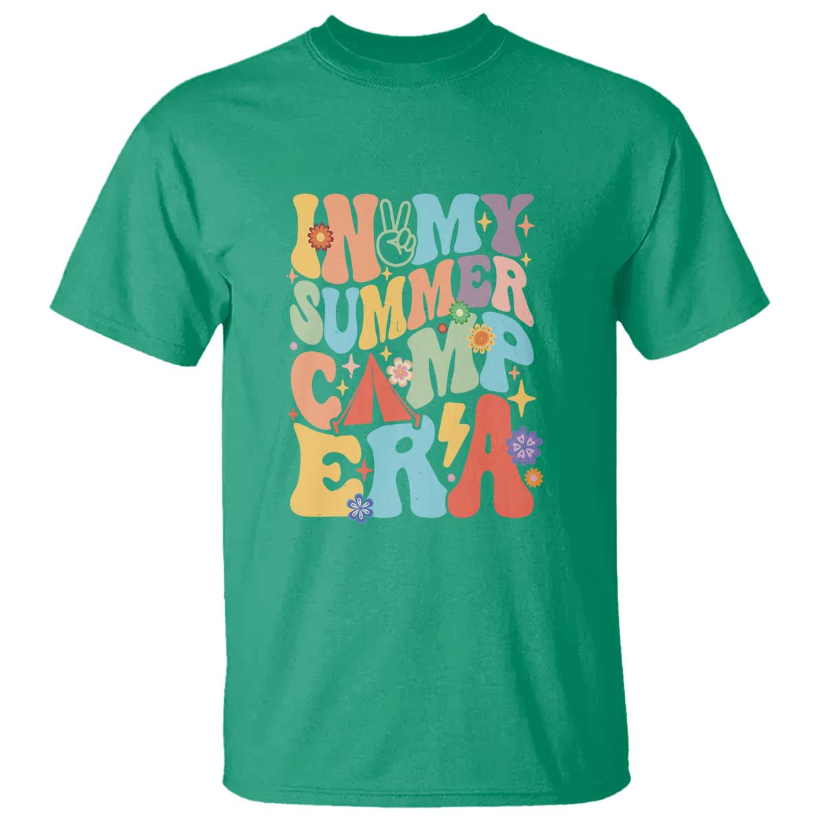 In My Summer Camp Era T Shirt Camper Retro Groovy Summer Vacation - Wonder Print Shop