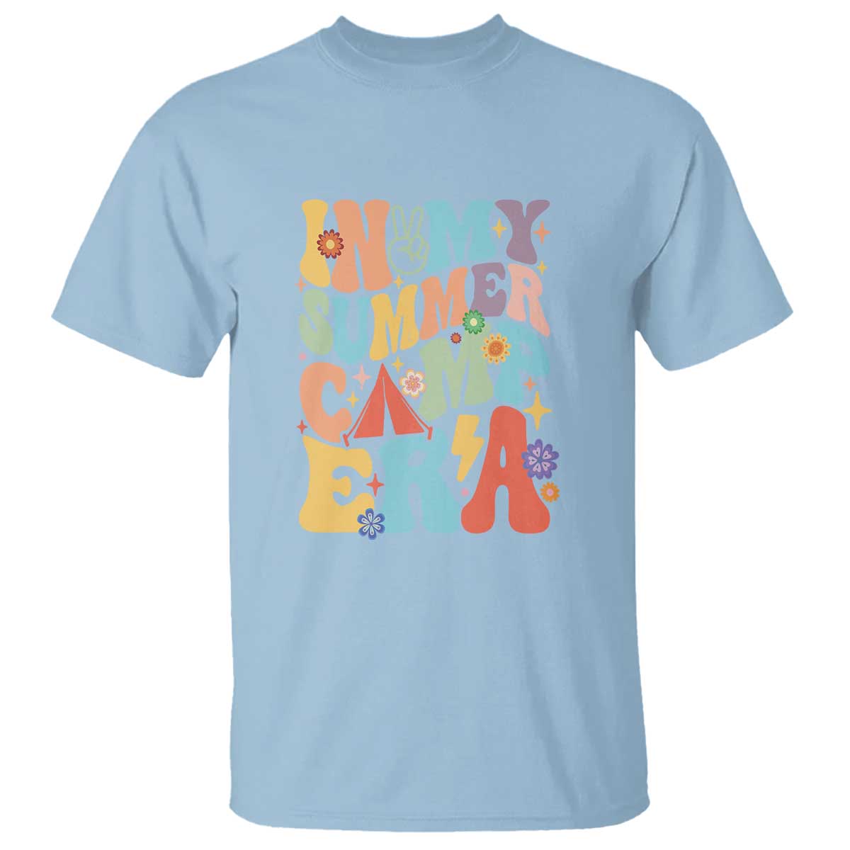 In My Summer Camp Era T Shirt Camper Retro Groovy Summer Vacation - Wonder Print Shop