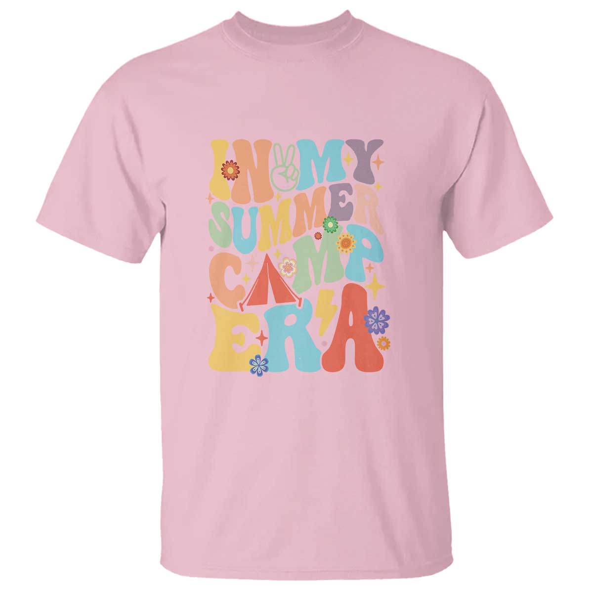 In My Summer Camp Era T Shirt Camper Retro Groovy Summer Vacation - Wonder Print Shop