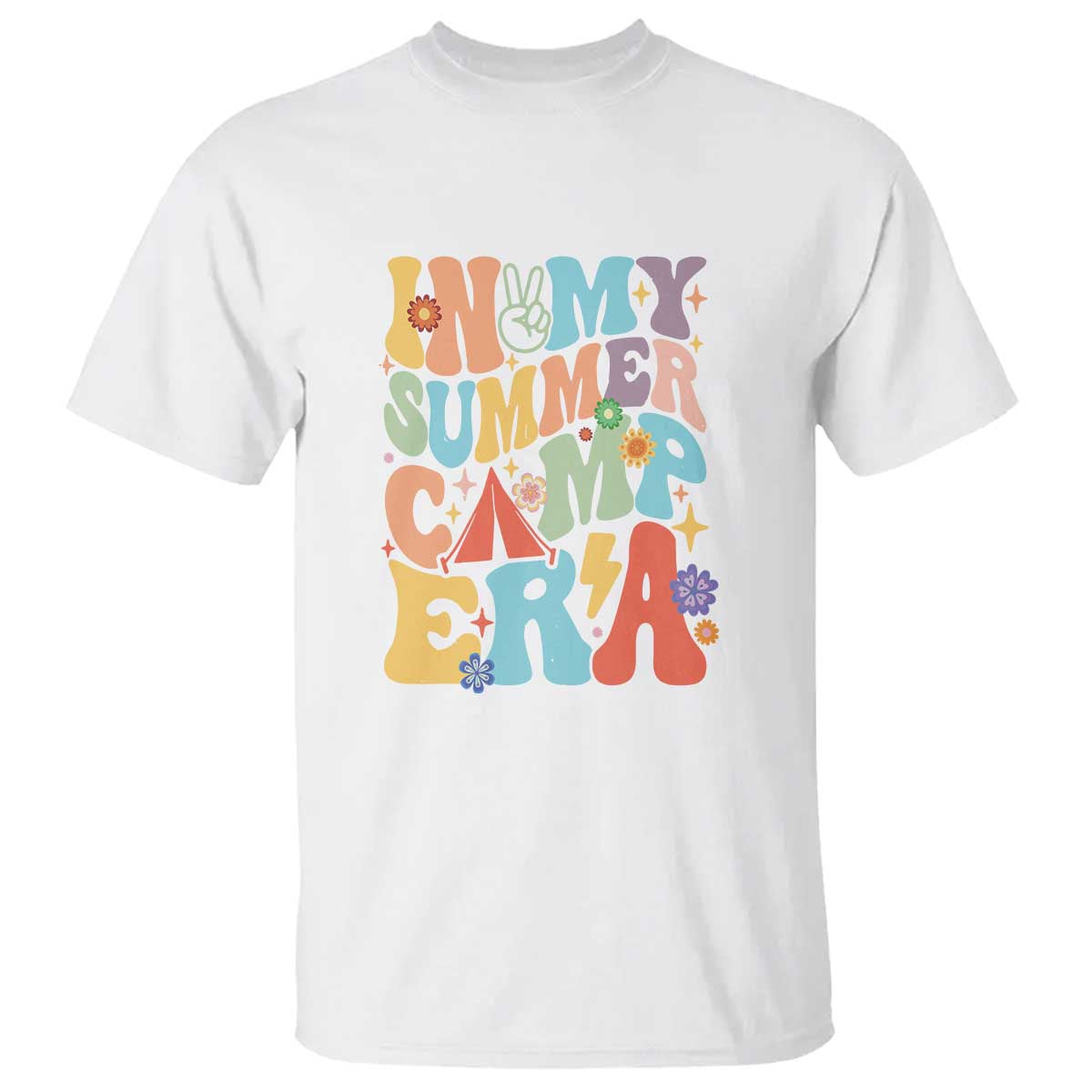 In My Summer Camp Era T Shirt Camper Retro Groovy Summer Vacation - Wonder Print Shop