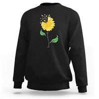 Sarcoma Awareness Sweatshirt Yellow Ribbon Flower - Wonder Print Shop