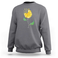 Sarcoma Awareness Sweatshirt Yellow Ribbon Flower - Wonder Print Shop