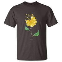 Sarcoma Awareness T Shirt Yellow Ribbon Flower - Wonder Print Shop