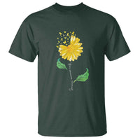Sarcoma Awareness T Shirt Yellow Ribbon Flower - Wonder Print Shop