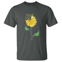 Sarcoma Awareness T Shirt Yellow Ribbon Flower - Wonder Print Shop