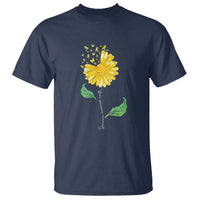 Sarcoma Awareness T Shirt Yellow Ribbon Flower - Wonder Print Shop