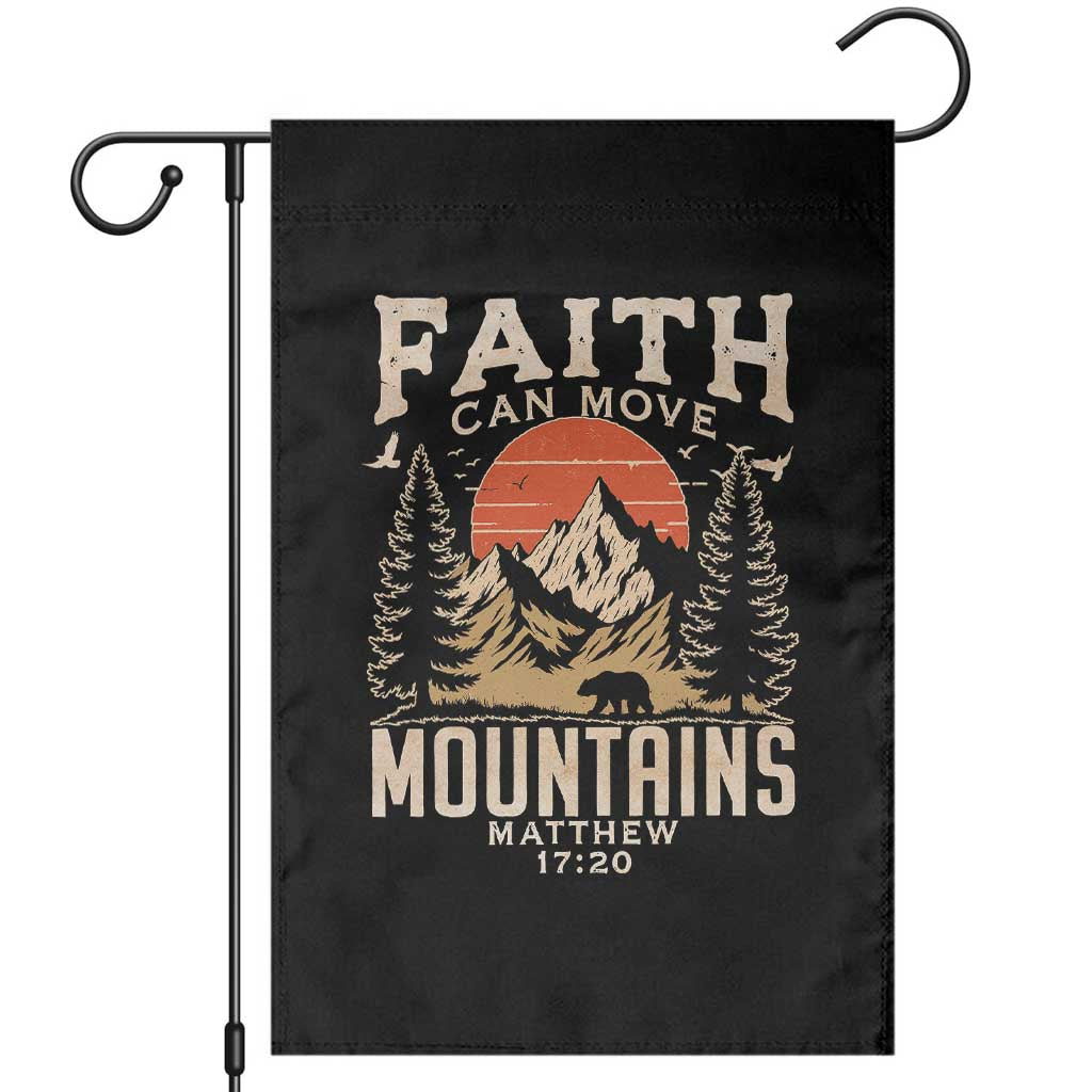 Faith Can Move Mountains Garden Flag Religious Christian Camping - Wonder Print Shop