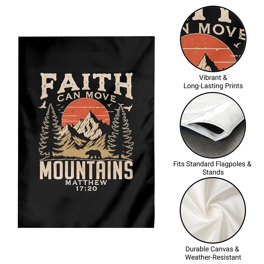 Faith Can Move Mountains Garden Flag Religious Christian Camping - Wonder Print Shop