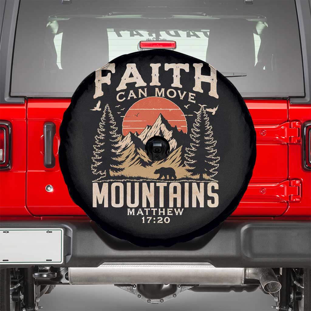Faith Can Move Mountains Spare Tire Cover Religious Christian Camping - Wonder Print Shop