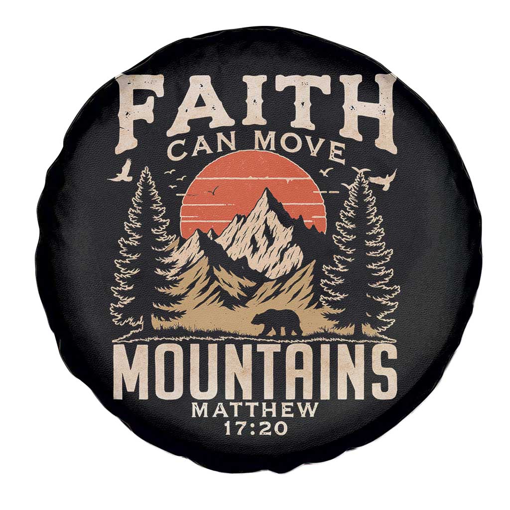 Faith Can Move Mountains Spare Tire Cover Religious Christian Camping - Wonder Print Shop