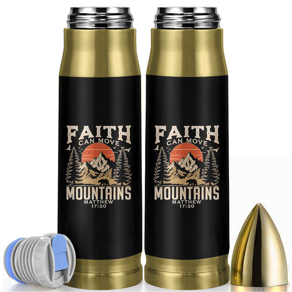 Faith Can Move Mountains Bullet Tumbler Religious Christian Camping - Wonder Print Shop