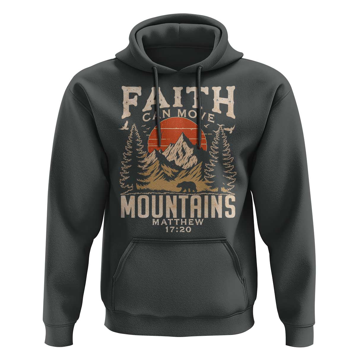 Faith Can Move Mountains Hoodie Religious Christian Camping - Wonder Print Shop