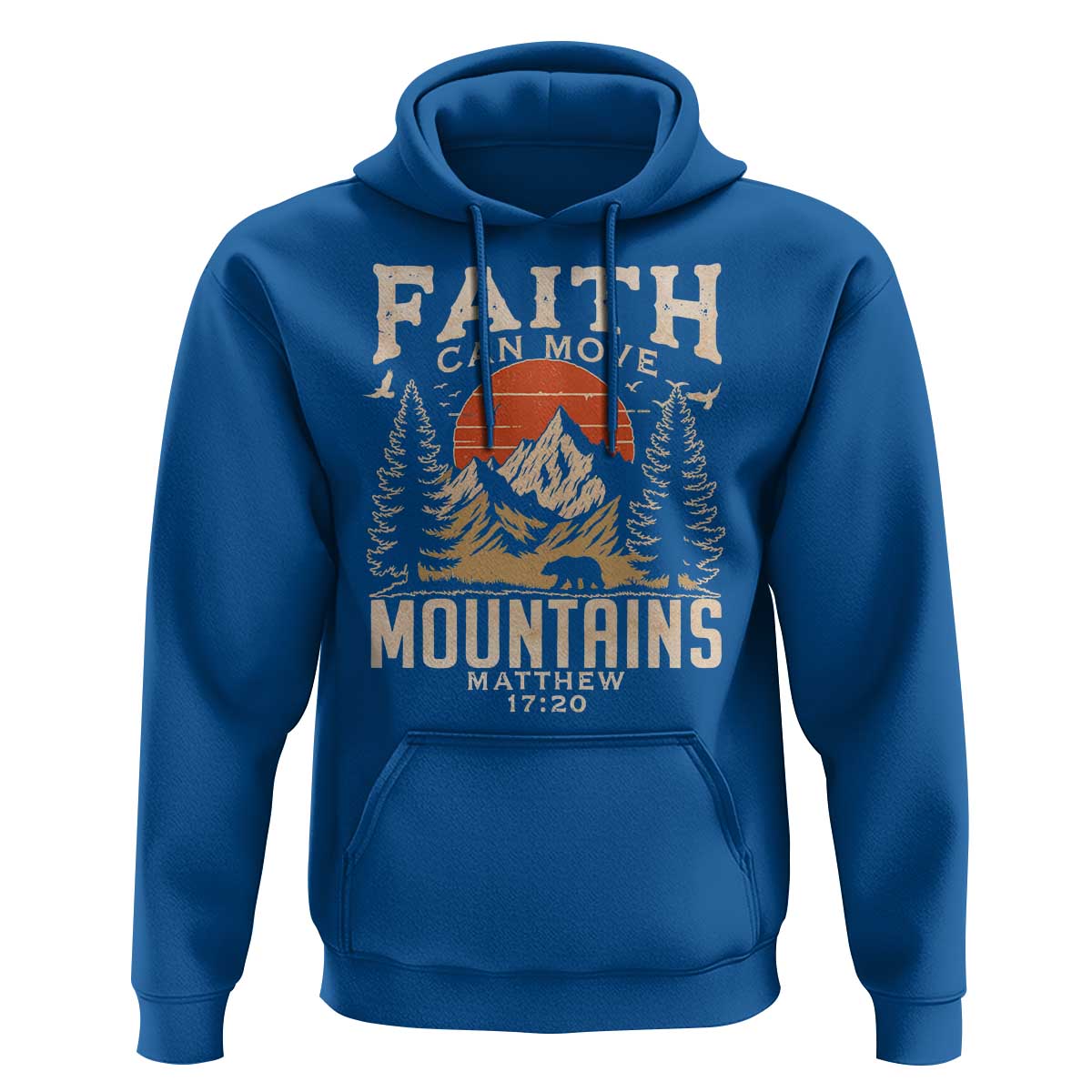 Faith Can Move Mountains Hoodie Religious Christian Camping - Wonder Print Shop