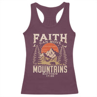 Faith Can Move Mountains Racerback Tank Top Religious Christian Camping - Wonder Print Shop