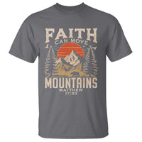 Faith Can Move Mountains T Shirt Religious Christian Camping - Wonder Print Shop