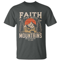 Faith Can Move Mountains T Shirt Religious Christian Camping - Wonder Print Shop