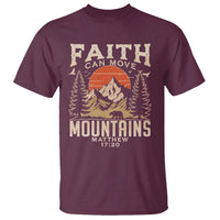 Faith Can Move Mountains T Shirt Religious Christian Camping - Wonder Print Shop