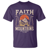 Faith Can Move Mountains T Shirt Religious Christian Camping - Wonder Print Shop