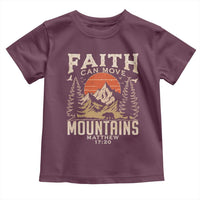 Faith Can Move Mountains Toddler T Shirt Religious Christian Camping - Wonder Print Shop