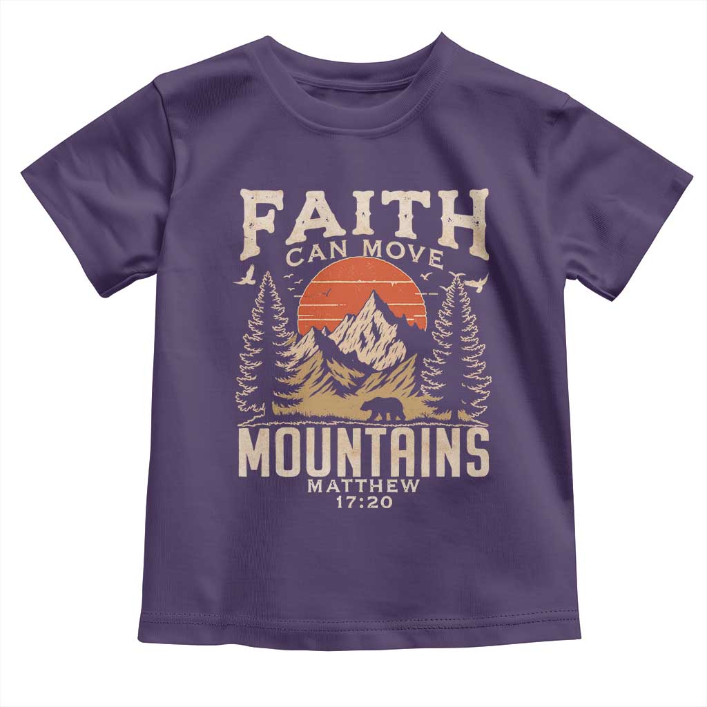 Faith Can Move Mountains Toddler T Shirt Religious Christian Camping - Wonder Print Shop