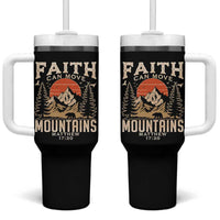 Faith Can Move Mountains Tumbler With Handle Religious Christian Camping - Wonder Print Shop