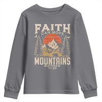 Faith Can Move Mountains Youth Sweatshirt Religious Christian Camping - Wonder Print Shop