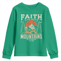 Faith Can Move Mountains Youth Sweatshirt Religious Christian Camping - Wonder Print Shop