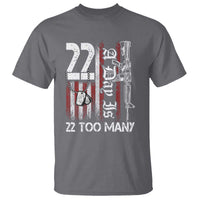 Suicide Awareness PTSD Veteran T Shirt 22 A Day Is Too Many Vintage American Flag - Wonder Print Shop