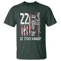 Suicide Awareness PTSD Veteran T Shirt 22 A Day Is Too Many Vintage American Flag - Wonder Print Shop