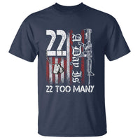 Suicide Awareness PTSD Veteran T Shirt 22 A Day Is Too Many Vintage American Flag - Wonder Print Shop
