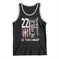 Suicide Awareness PTSD Veteran Tank Top 22 A Day Is Too Many Vintage American Flag - Wonder Print Shop