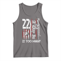 Suicide Awareness PTSD Veteran Tank Top 22 A Day Is Too Many Vintage American Flag - Wonder Print Shop