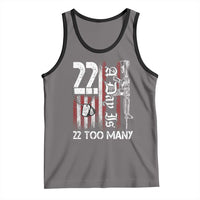 Suicide Awareness PTSD Veteran Tank Top 22 A Day Is Too Many Vintage American Flag - Wonder Print Shop