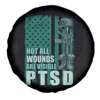 PTSD Awareness Not All Wounds Are Visible Spare Tire Cover PTSD Veteran Military Soldier - Wonder Print Shop
