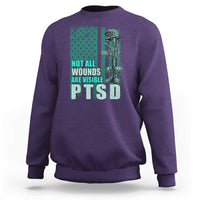 PTSD Awareness Not All Wounds Are Visible Sweatshirt PTSD Veteran Military Soldier - Wonder Print Shop
