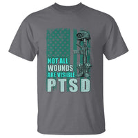 PTSD Awareness Not All Wounds Are Visible T Shirt PTSD Veteran Military Soldier - Wonder Print Shop