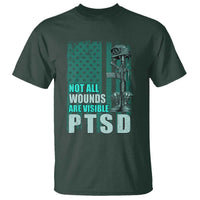 PTSD Awareness Not All Wounds Are Visible T Shirt PTSD Veteran Military Soldier - Wonder Print Shop