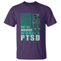 PTSD Awareness Not All Wounds Are Visible T Shirt PTSD Veteran Military Soldier - Wonder Print Shop