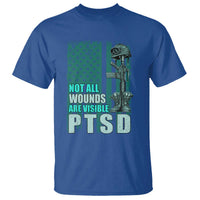 PTSD Awareness Not All Wounds Are Visible T Shirt PTSD Veteran Military Soldier - Wonder Print Shop