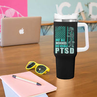 PTSD Awareness Not All Wounds Are Visible Tumbler With Handle PTSD Veteran Military Soldier - Wonder Print Shop