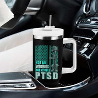 PTSD Awareness Not All Wounds Are Visible Tumbler With Handle PTSD Veteran Military Soldier - Wonder Print Shop