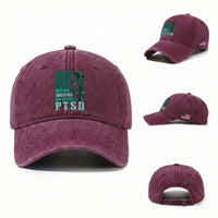 PTSD Awareness Not All Wounds Are Visible Washed Cotton Baseball Cap PTSD Veteran Military Soldier