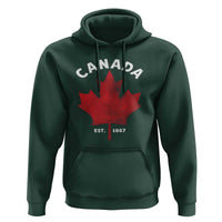 Funny Proud Canadian Canada EST 1867 Hoodie Vintage Maple Leaf - Wonder Print Shop