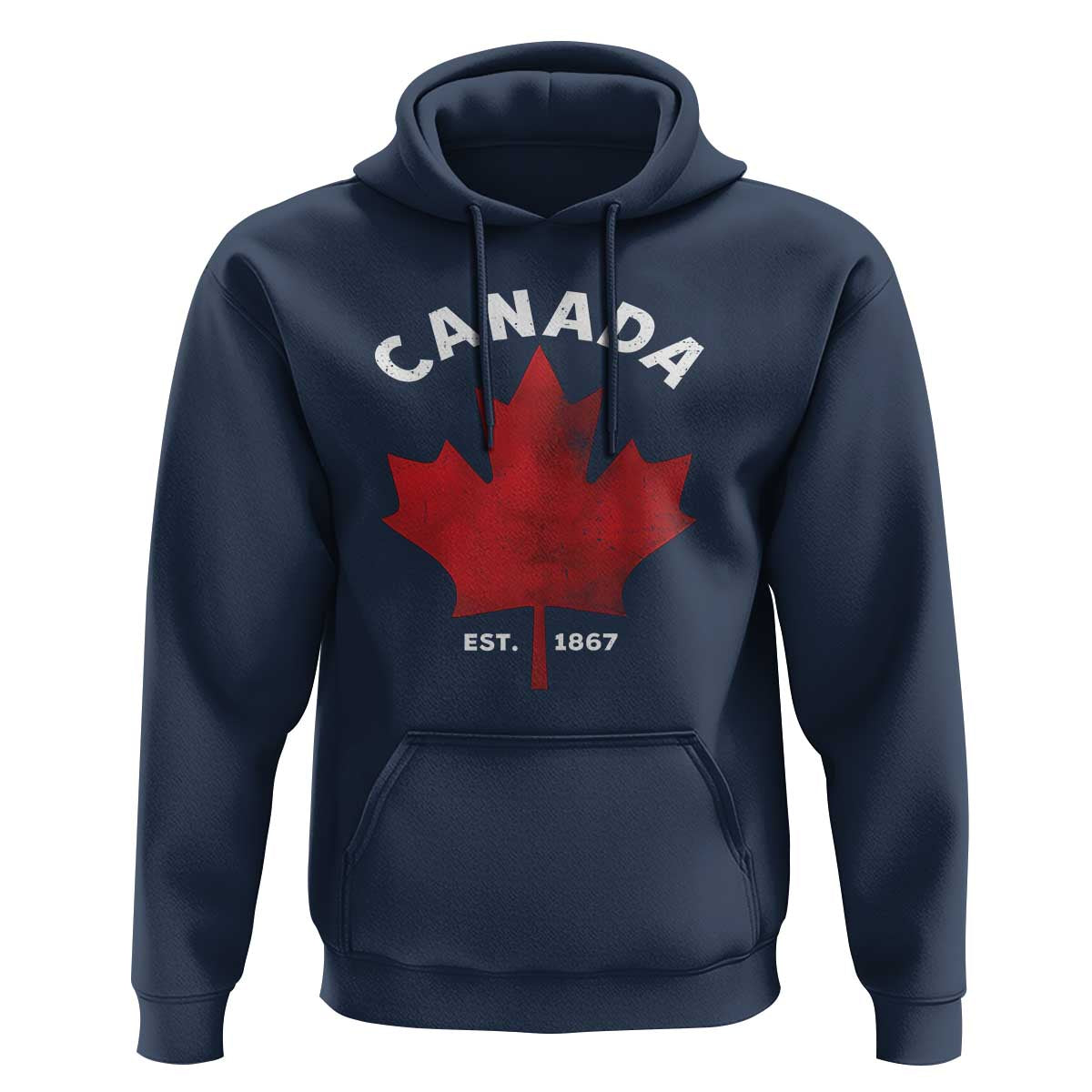 Funny Proud Canadian Canada EST 1867 Hoodie Vintage Maple Leaf - Wonder Print Shop