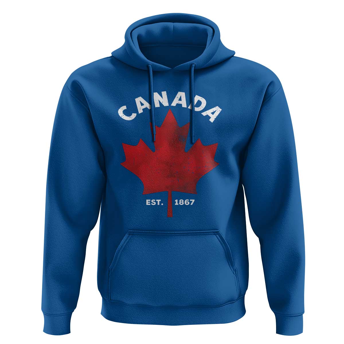 Funny Proud Canadian Canada EST 1867 Hoodie Vintage Maple Leaf - Wonder Print Shop