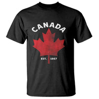 Funny Proud Canadian Canada EST 1867 T Shirt Vintage Maple Leaf - Wonder Print Shop