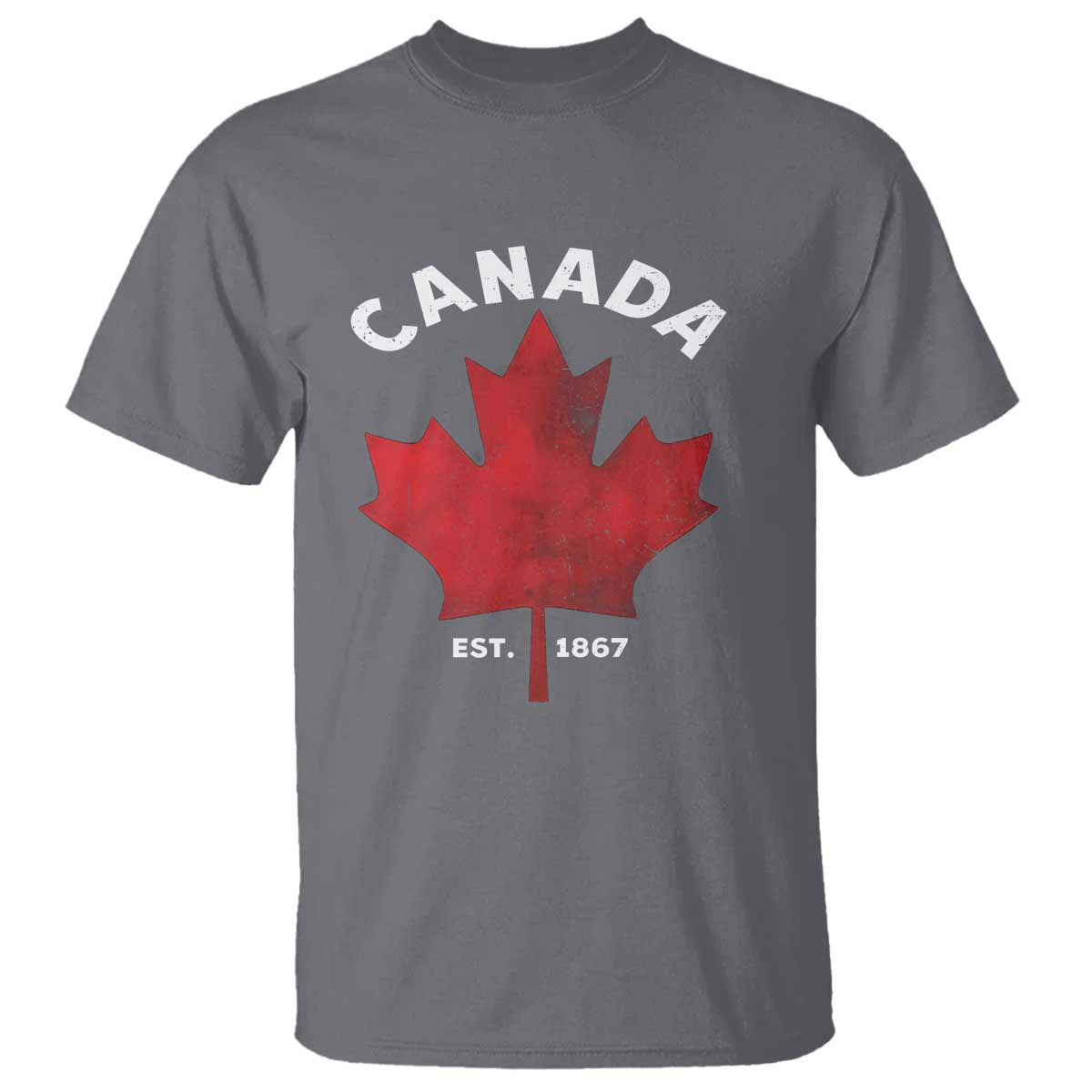 Funny Proud Canadian Canada EST 1867 T Shirt Vintage Maple Leaf - Wonder Print Shop